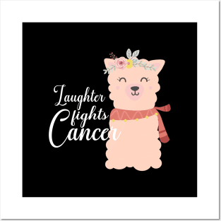 'Laughter Fights' Cancer Awareness Shirt Posters and Art